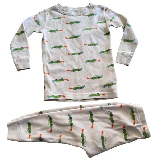 Hanna Andersson Moon & Back Car Print Pajama Set - 3T - Picture 1 of 4